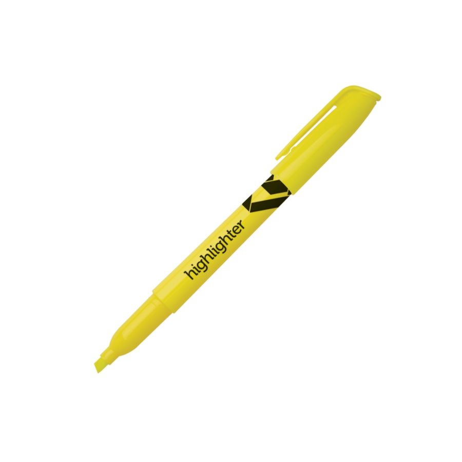 slide 2 of 2, Office Depot Brand 100% Recycled Pen-Style Highlighters, Yellow, Pack Of 6, 6 ct