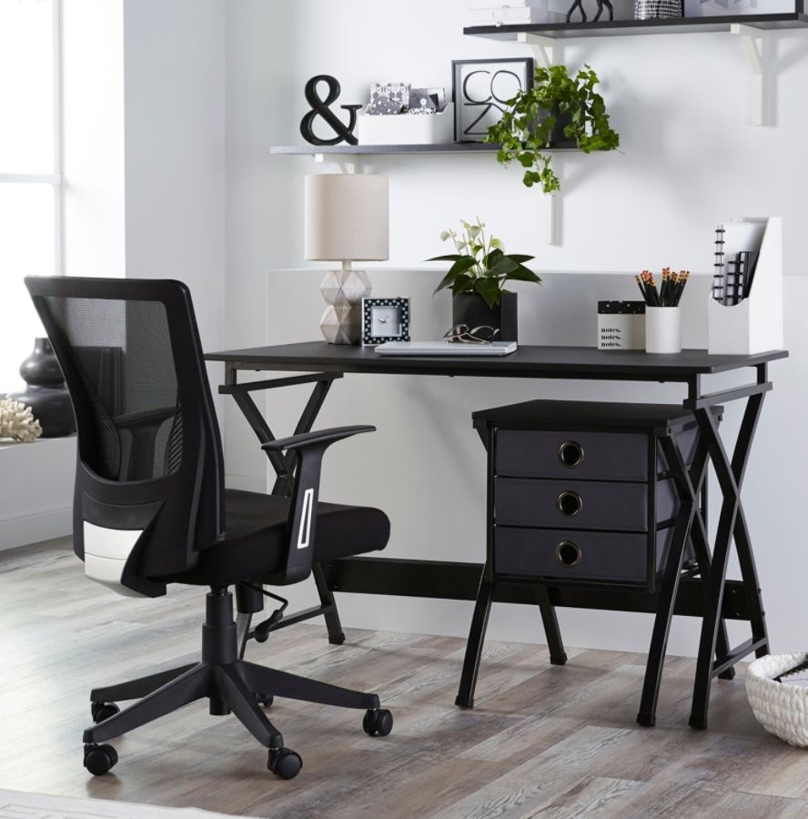 slide 9 of 9, Brenton Studio Radley Mid-Back Task Chair, Black, 1 ct