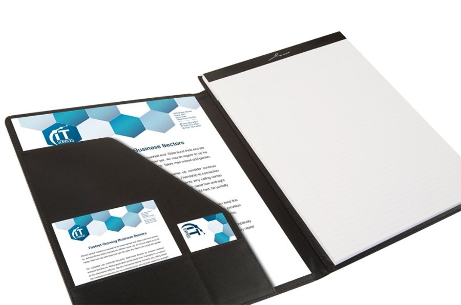 slide 4 of 4, Office Depot Brand Professional Legal Pad With Privacy Cover, 8-1/25'' X 11'', Narrow Ruled, White, 100 Pages (50 Sheets), Black, 50 ct