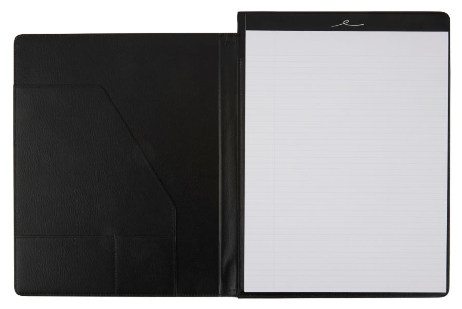 slide 4 of 4, Office Depot Brand Professional Legal Pad With Privacy Cover, 8-1/25'' X 11'', Narrow Ruled, White, 100 Pages (50 Sheets), Black, 50 ct