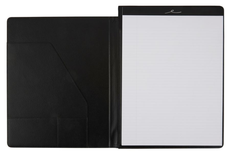 slide 3 of 4, Office Depot Brand Professional Legal Pad With Privacy Cover, 8-1/25'' X 11'', Narrow Ruled, White, 100 Pages (50 Sheets), Black, 50 ct