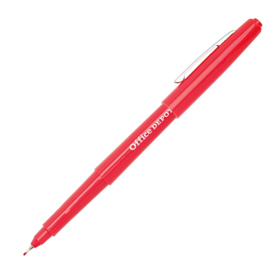 slide 3 of 10, Office Depot Brand Felt-Tip Porous Pens, Medium Point, 1.0 Mm, Assorted Colors, Pack Of 16, 16 ct