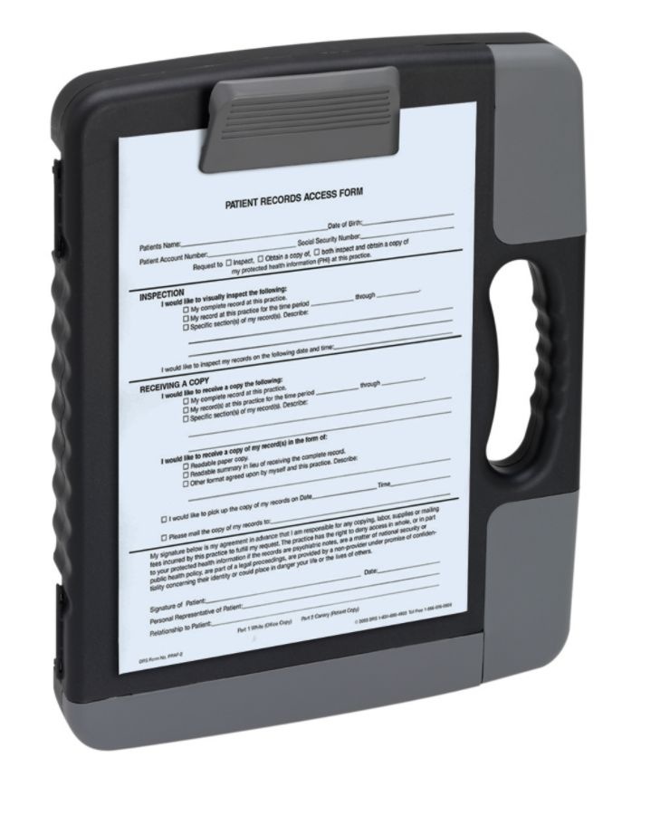 slide 3 of 3, Office Depot Brand Form Holder Storage Clipboard Case, Charcoal, 1 ct