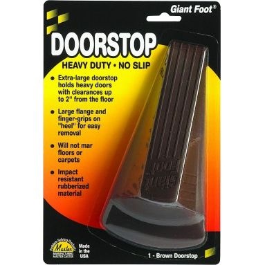 slide 2 of 3, Master Caster Giant Foot Door Stop, Brown, 1 ct