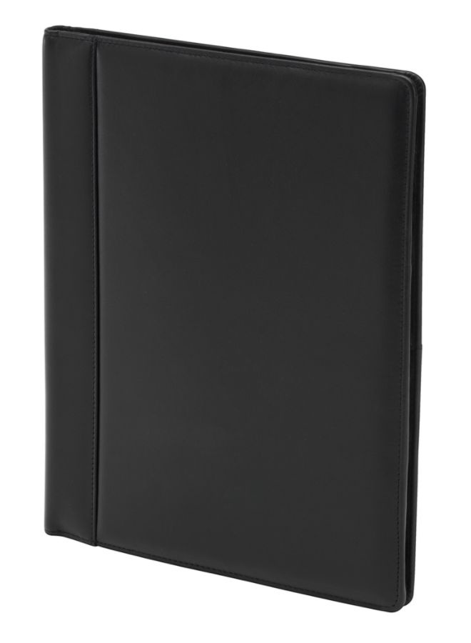 slide 3 of 3, Office Depot Brand Padfolio With Flap Pockets, Black, 1 ct