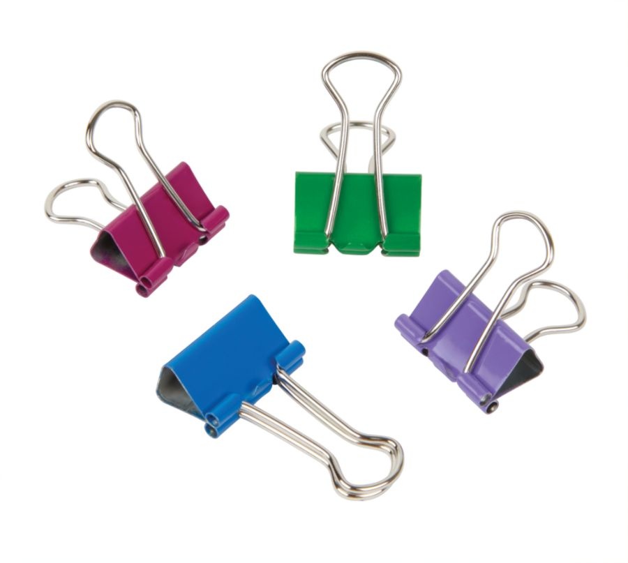 slide 2 of 2, Office Depot Brand Fashion Binder Clips, 1'', Assorted Colors, Pack Of 12, 12 ct