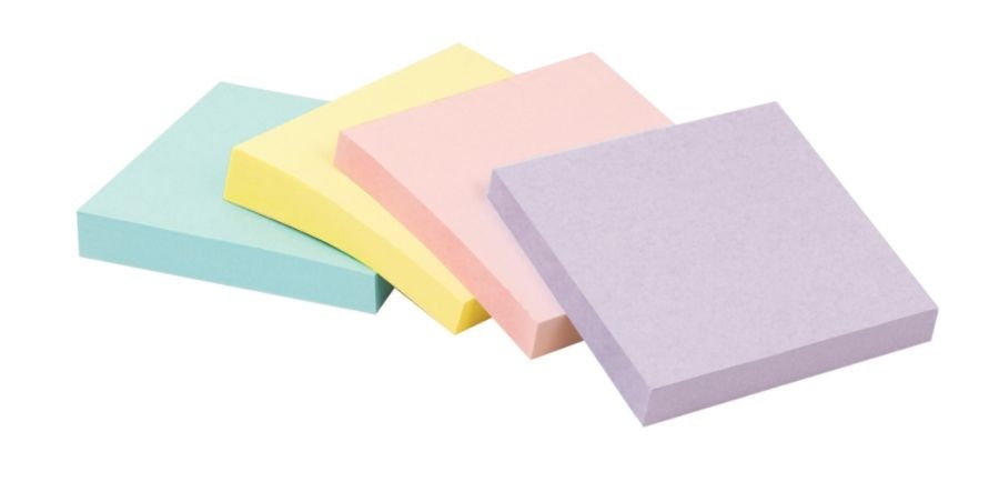 slide 3 of 4, Office Depot Brand Pop Up Sticky Notes, 3'' X 3'', Assorted Pastel Colors, 100 Sheets Per Pad, Pack Of 12, 12 ct