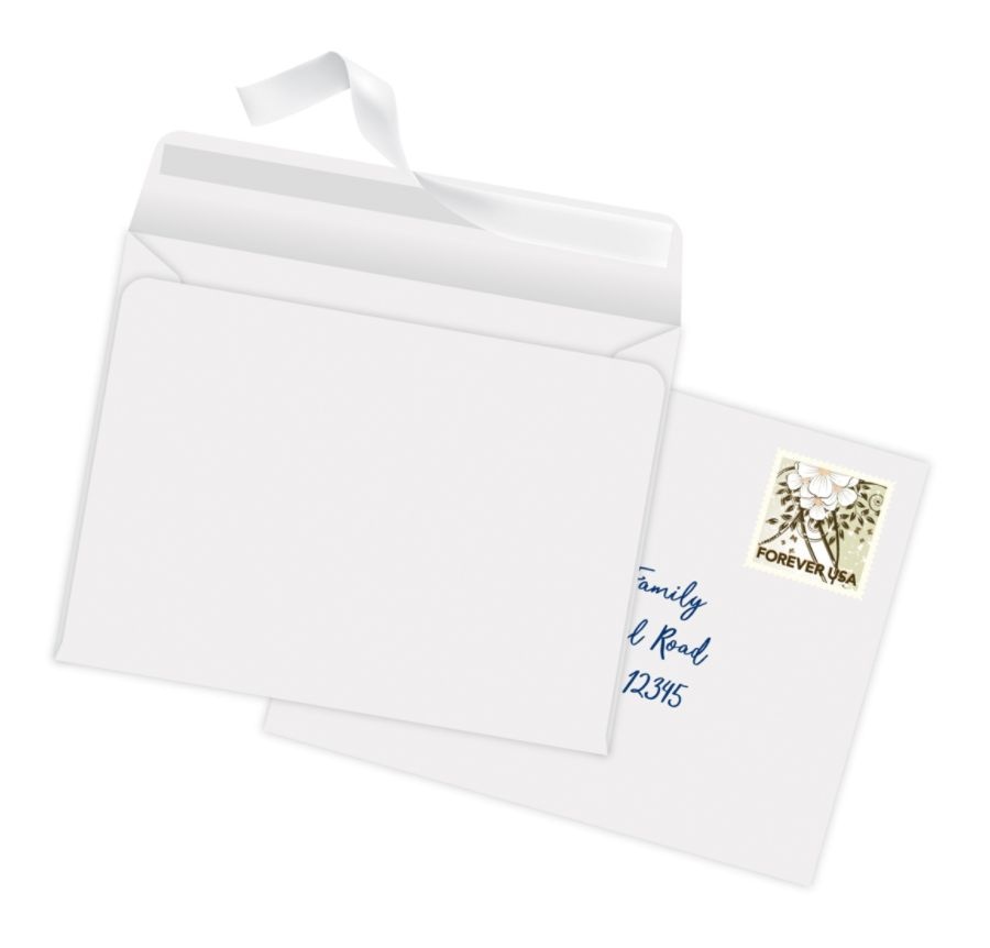 slide 2 of 3, Office Depot Brand Clean Seal Greeting Card Envelopes, A4, 4-1/4&Rdquo; X 6-1/4&Rdquo;, White, Box Of 25 Envelopes, 25 ct