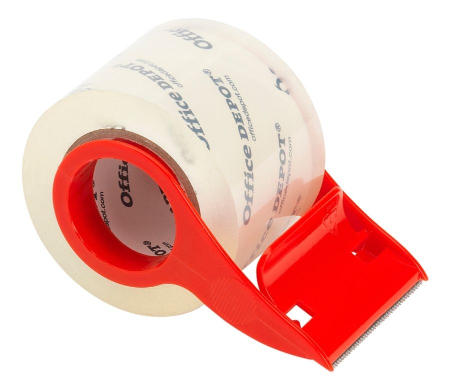 slide 2 of 2, Office Depot Brand Moving & Shipping Tape With Dispenser, 1.89'' X 30 Yd., Clear, 1 ct