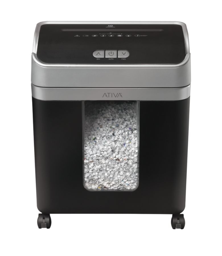 slide 2 of 6, Ativa Micro-Cut Shredder, Omm103P, 10 ct