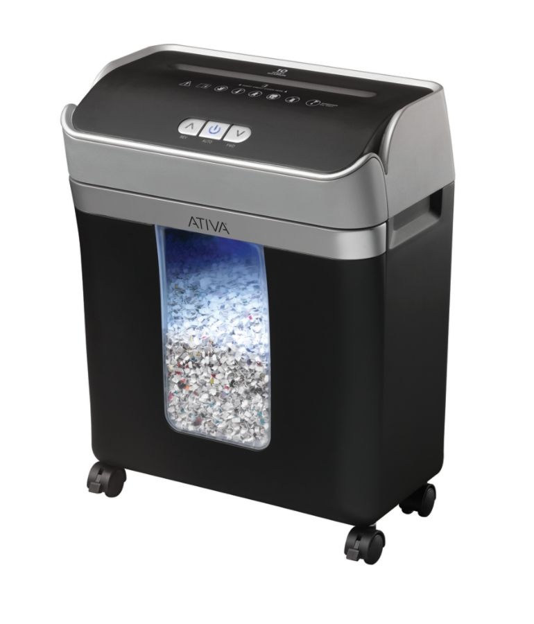 slide 6 of 6, Ativa Micro-Cut Shredder, Omm103P, 10 ct