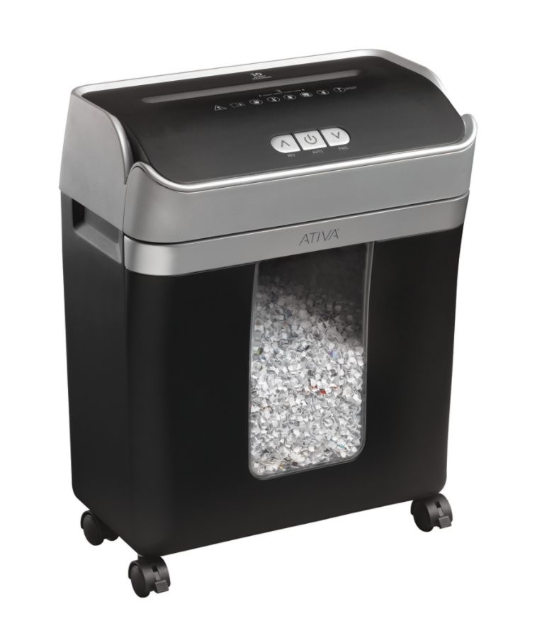 slide 4 of 6, Ativa Micro-Cut Shredder, Omm103P, 10 ct