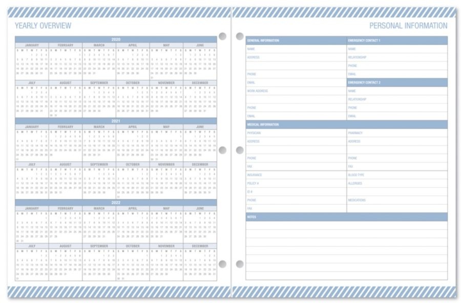 slide 4 of 4, Office Depot Brand Monthly Planner, 8-1/4'' X 10-3/4'', Lines, January To December 2020, 1 ct