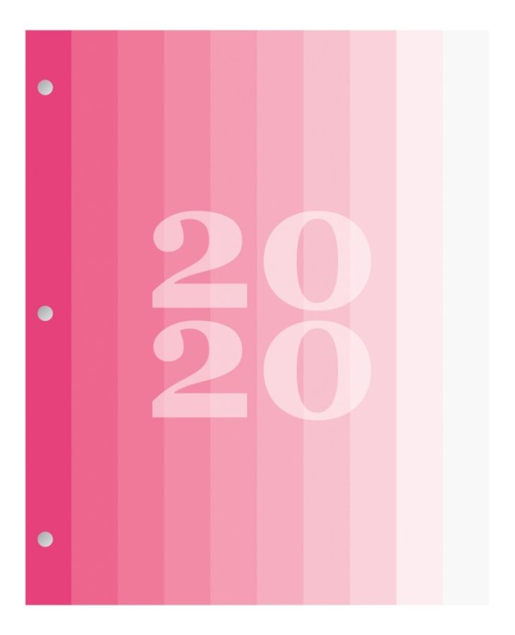 slide 4 of 4, Office Depot Brand Monthly Planner, 10-1/4'' X 8-1/4'', Pink Ombre, January To December 2020, Odus1930-007, 1 ct