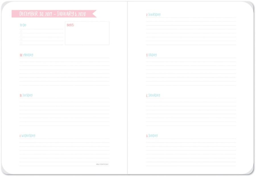 slide 4 of 4, Office Depot Brand Monthly Planner, 3-1/2'' X 6'', Cotton Candy, January To December 2020, 1 ct