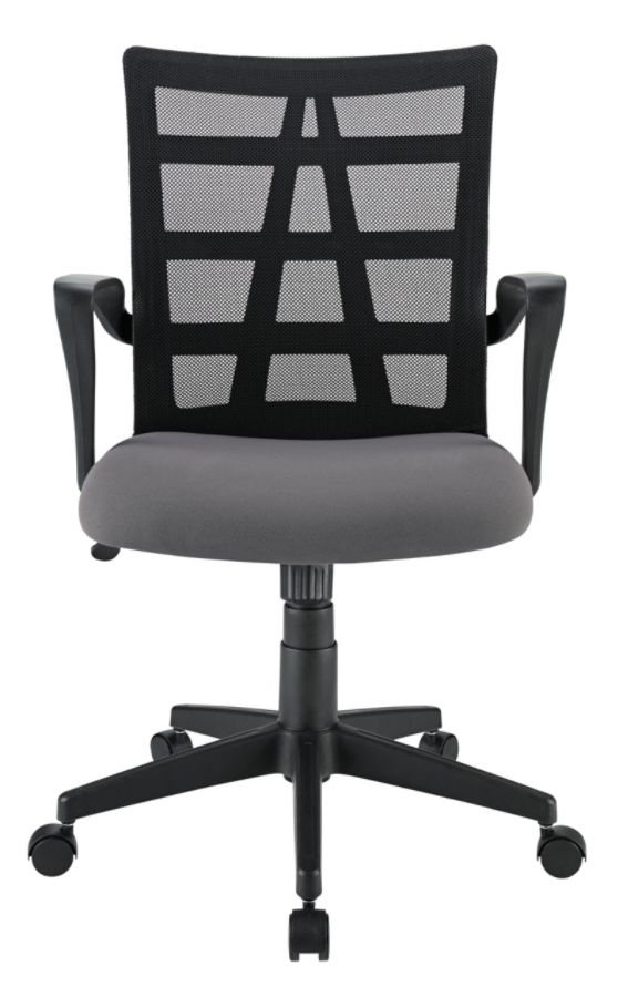 slide 5 of 7, Brenton Studio Jaxby Mesh/Fabric Mid-Back Task Chair, Black/Gray, 1 ct