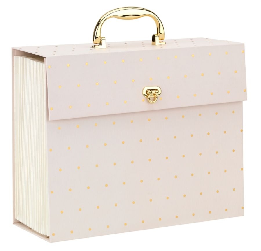 slide 2 of 3, Office Depot Legal Paper-Size Pink/Gold Dots Case File, 1 ct