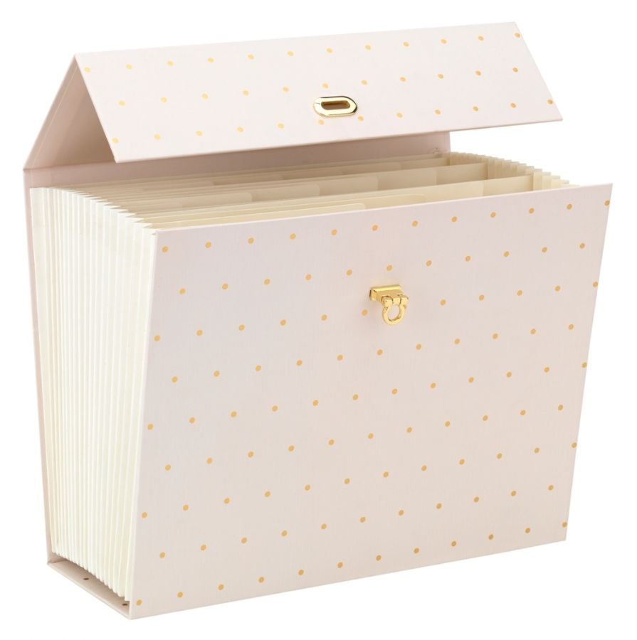 slide 3 of 3, Office Depot Legal Paper-Size Pink/Gold Dots Case File, 1 ct