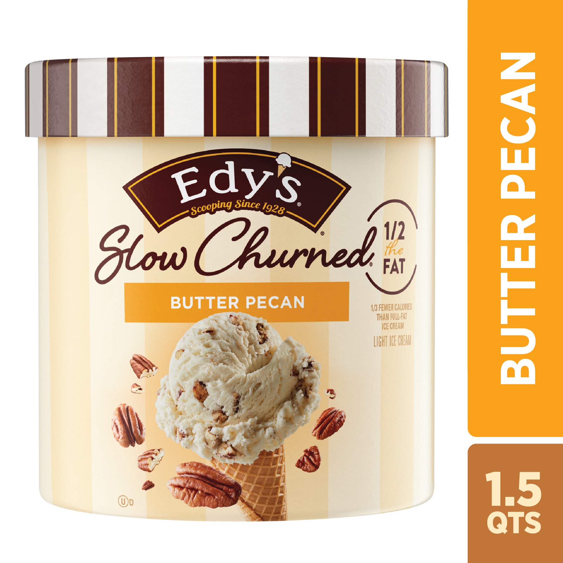 slide 4 of 5, Edy's Slow Churned Light Butter Pecan Ice Cream 1.5 qt, 1.5 qt