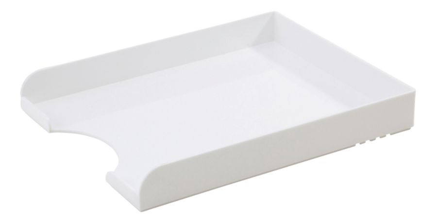 slide 2 of 9, Realspace Plastic Letter Tray - White, 1 ct