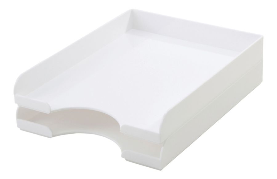 slide 4 of 9, Realspace Plastic Letter Tray - White, 1 ct