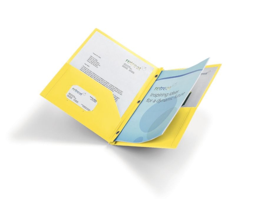 slide 2 of 2, Office Depot Brand School-Grade 3-Prong Poly Folder, Letter Size, Yellow, 1 ct