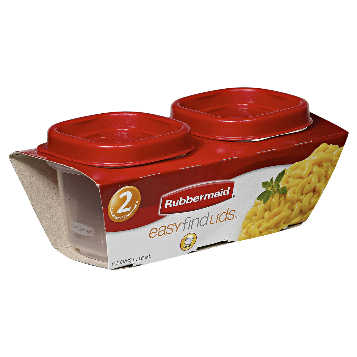 slide 3 of 4, Rubbermaid Easy Find Containers & Lids, 2 ct; 0.5 cup