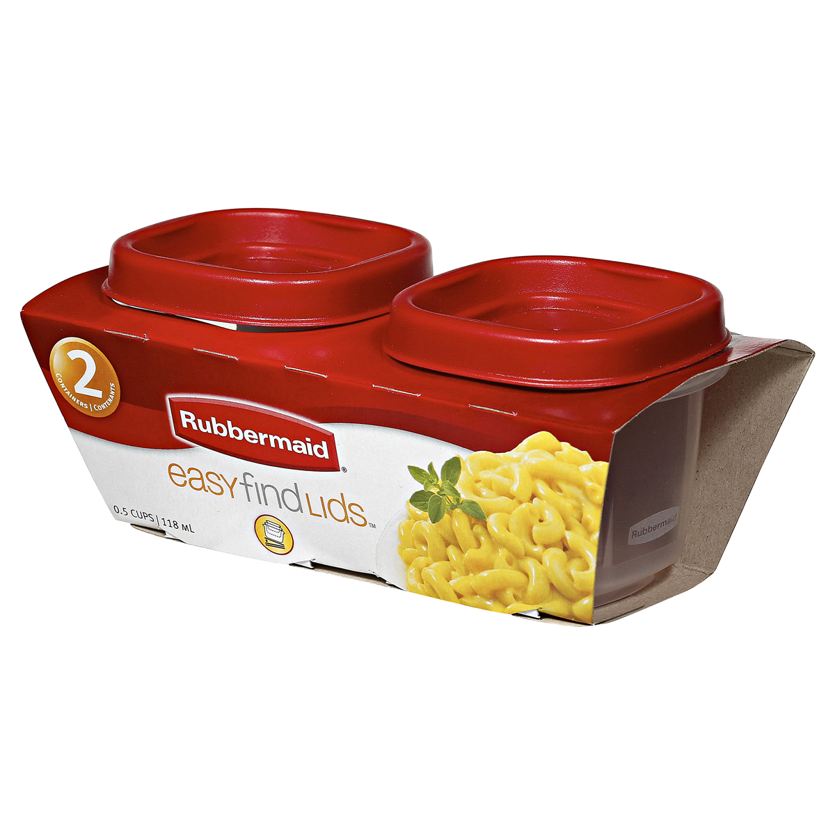 slide 2 of 4, Rubbermaid Easy Find Containers & Lids, 2 ct; 0.5 cup