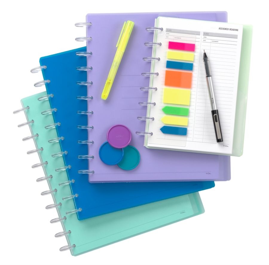 slide 4 of 4, TUL Custom Note-Taking System Discbound Student Notebook, Blue, 1 ct