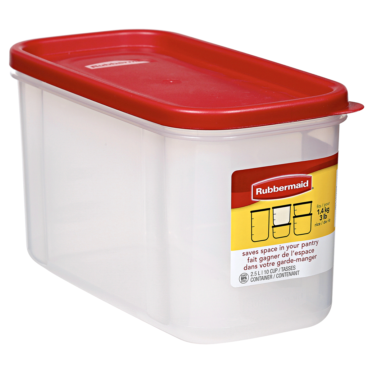 slide 2 of 2, Rubbermaid Dry Food Container, 10 cup