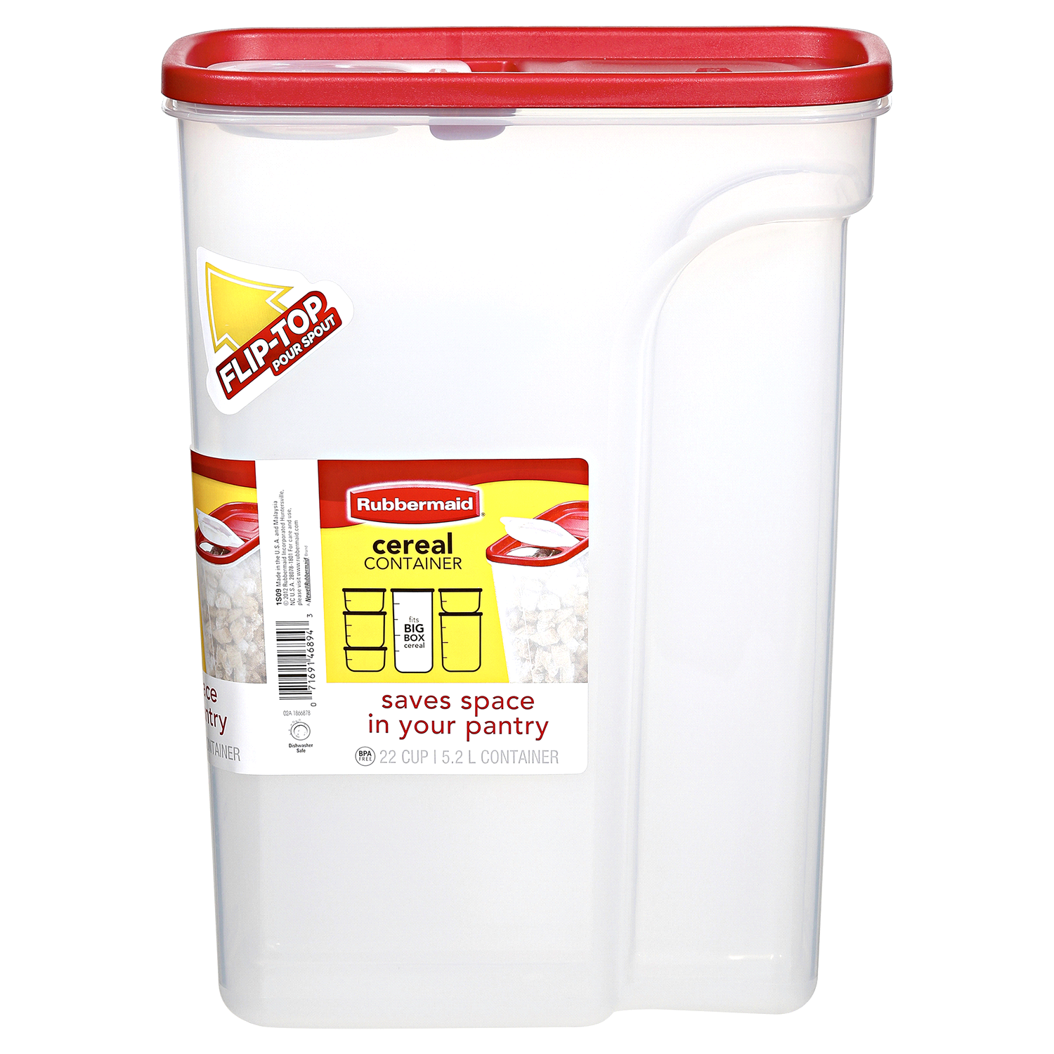 slide 1 of 2, Rubbermaid Dry Food Cereal Keeper, 22 cups