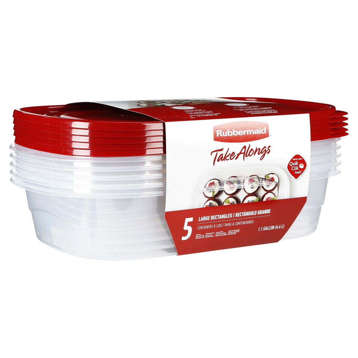 slide 7 of 8, Rubbermaid Take Alongs Storage Containers, 5 ct