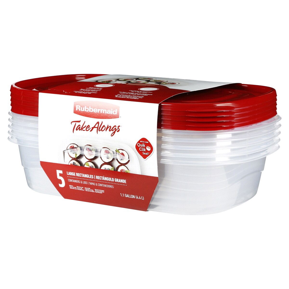 slide 6 of 8, Rubbermaid Take Alongs Storage Containers, 5 ct