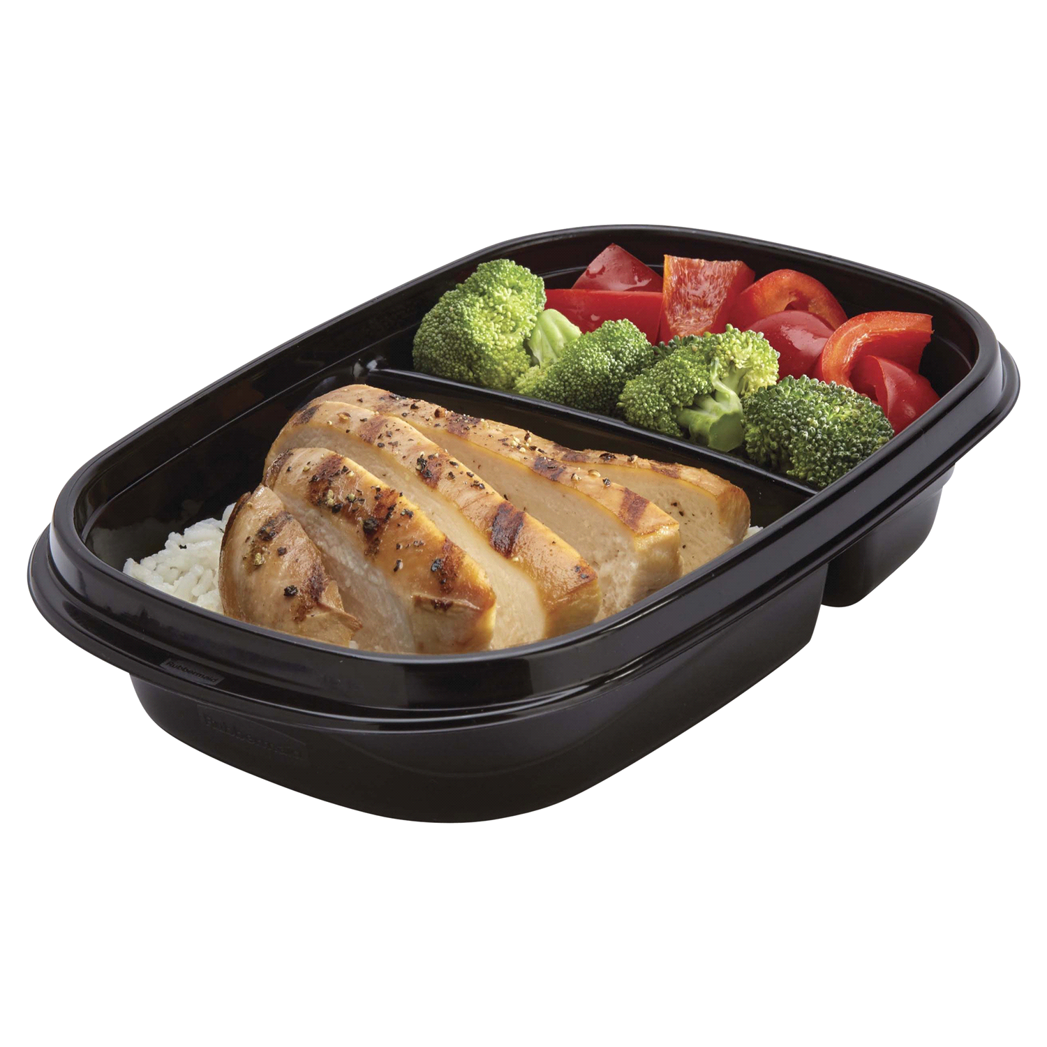 slide 2 of 4, Rubbermaid TakeAlongs 3.7 Cup Divided Rectangles Containers & Lids 10 ea, 10 ct