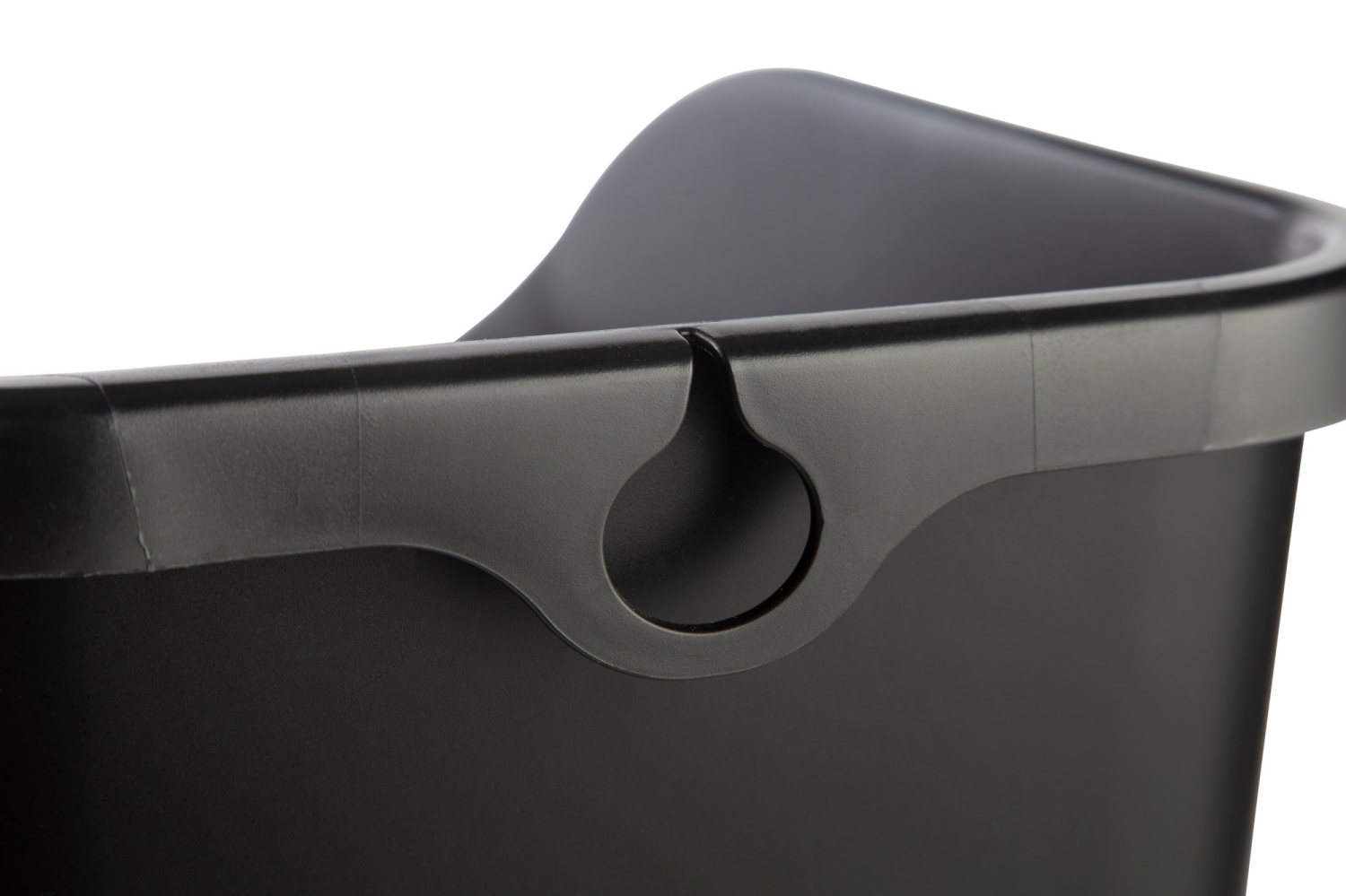 slide 3 of 5, Rubbermaid Undercounter Wastebasket, Black, 9.4 gram