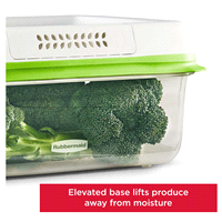 slide 8 of 21, Rubbermaid Freshworks Medium Produce Saver Container - Green, 1 ct