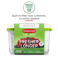 slide 16 of 21, Rubbermaid Freshworks Medium Produce Saver Container - Green, 1 ct