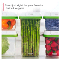 slide 19 of 21, Rubbermaid Freshworks Medium Produce Saver Container - Green, 1 ct