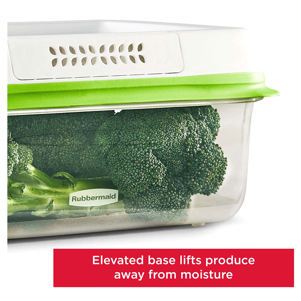 slide 9 of 21, Rubbermaid Freshworks Medium Produce Saver Container - Green, 1 ct