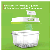 slide 4 of 21, Rubbermaid Freshworks Medium Produce Saver Container - Green, 1 ct