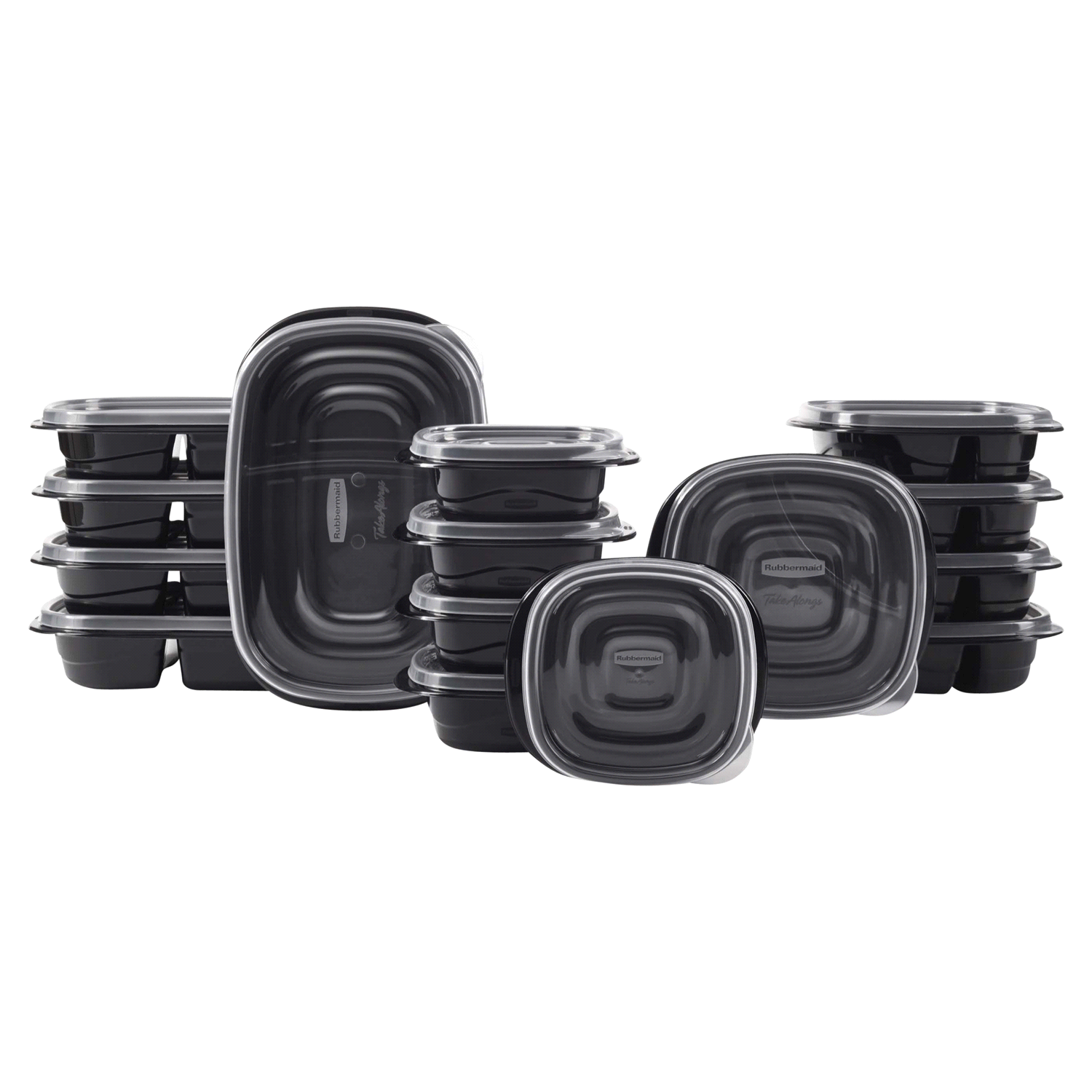 slide 1 of 2, Rubbermaid TakeAlongs Food Storage Containers with Divided Base Set, 30 ct