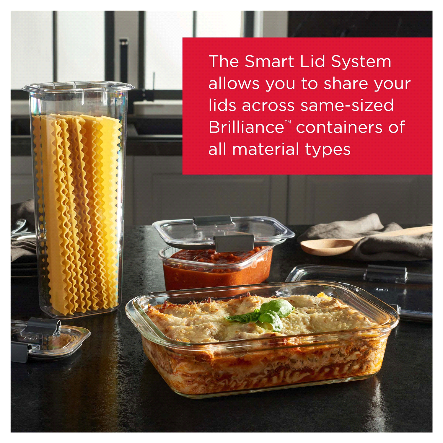 slide 3 of 4, Rubbermaid Brilliance 4.7 Cup Glass Container 1 Each, 1 ct