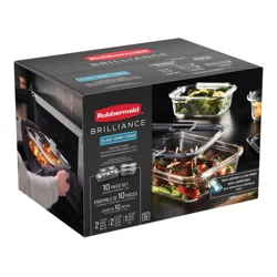 Rubbermaid Brilliance Glass Storage Containers Set