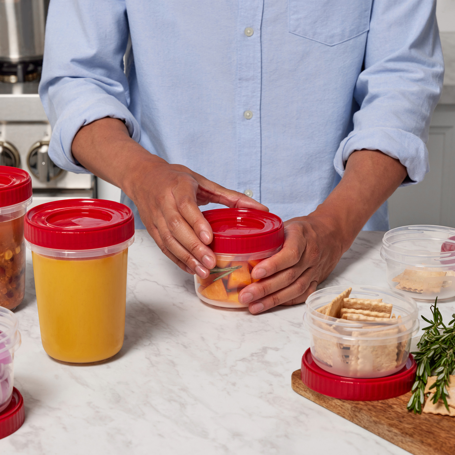 slide 2 of 5, Rubbermaid Tka Ruby Container, 3 ct