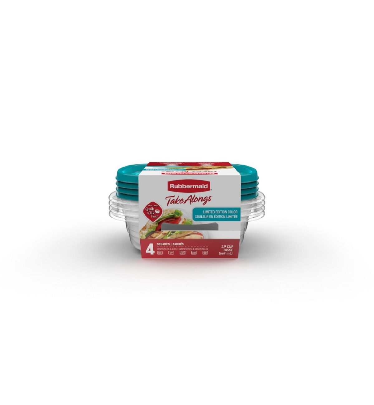 slide 1 of 1, Rubbermaid Take Alongs Square Orchard 2.9C, 4 ct