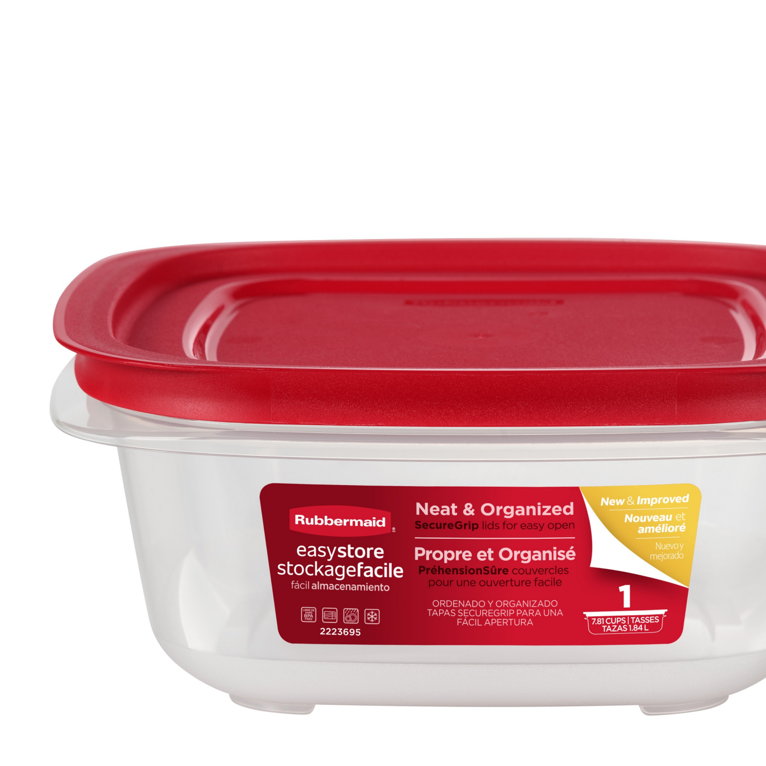 slide 1 of 1, Rubbermaid® Easystore Medium Square Food Storage Container, 1 ct