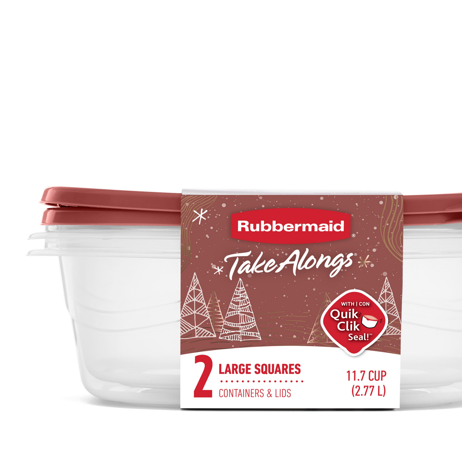 slide 1 of 1, Rubbermaid Takealong Squr 2pk 11.7C Mpl, 2 ct