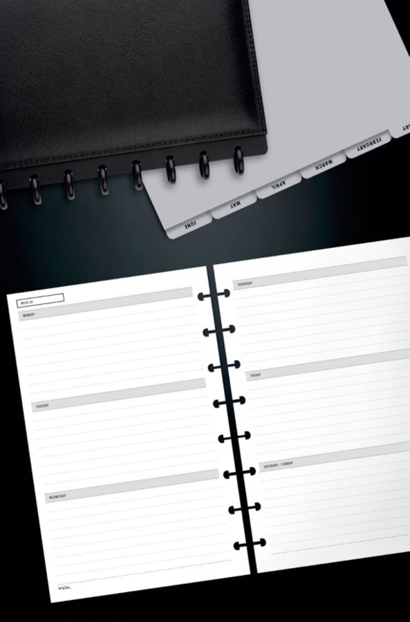 slide 2 of 2, TUL Custom Note-Taking System Discbound Weekly/Monthly Refill Pages, For Letter-Size Notebook, January To December 2020, 5 1/2 in x 8 1/2 in