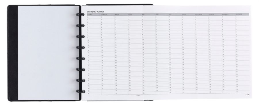 slide 2 of 5, TUL Custom Note-Taking System Discbound Monthly Planner, Junior Size, Black, January To December 2020, 1 ct