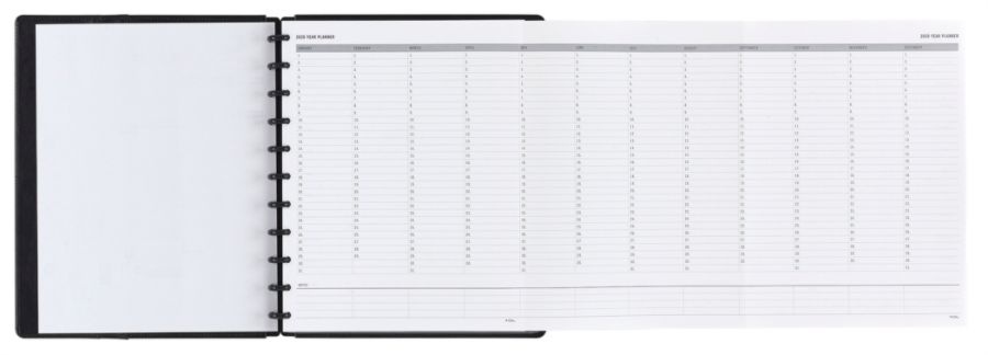 slide 4 of 5, TUL Custom Note-Taking System Discbound Monthly Planner, Letter Size, Black, January To December 2020, 1 ct